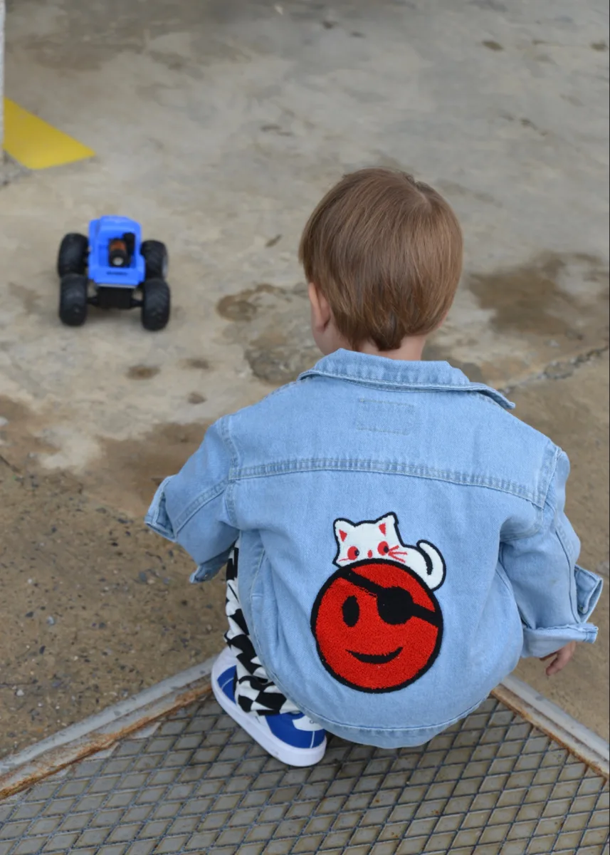 Lucky Cat Denim Ceket - görsel 5
